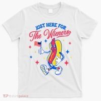 IM Just Here For The Wieners 4th Of July Hot Dog T-Shirt thumb 0