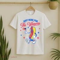 IM Just Here For The Wieners 4th Of July Hot Dog T-Shirt thumb 2