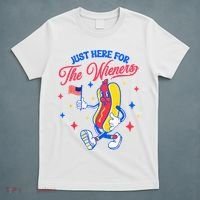 IM Just Here For The Wieners 4th Of July Hot Dog T-Shirt thumb 5