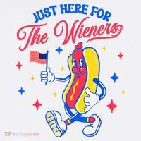 IM Just Here For The Wieners 4th Of July Hot Dog Women's Hoodie thumb 2