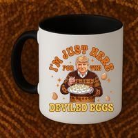 IM Just Here For The Deviled Eggs Fun Trump 47th President Coffee Mug thumb 2