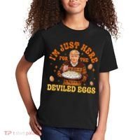 IM Just Here For The Deviled Eggs Fun Trump 47th President Kids T-Shirt thumb 2