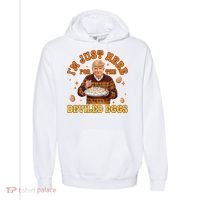 IM Just Here For The Deviled Eggs Fun Trump 47th President Comfort Colors Garment-Dyed Hooded Sweatshirt thumb 0
