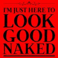 I'm Just Here To Look Good Naked Funny Humor Santa Hat thumb 1