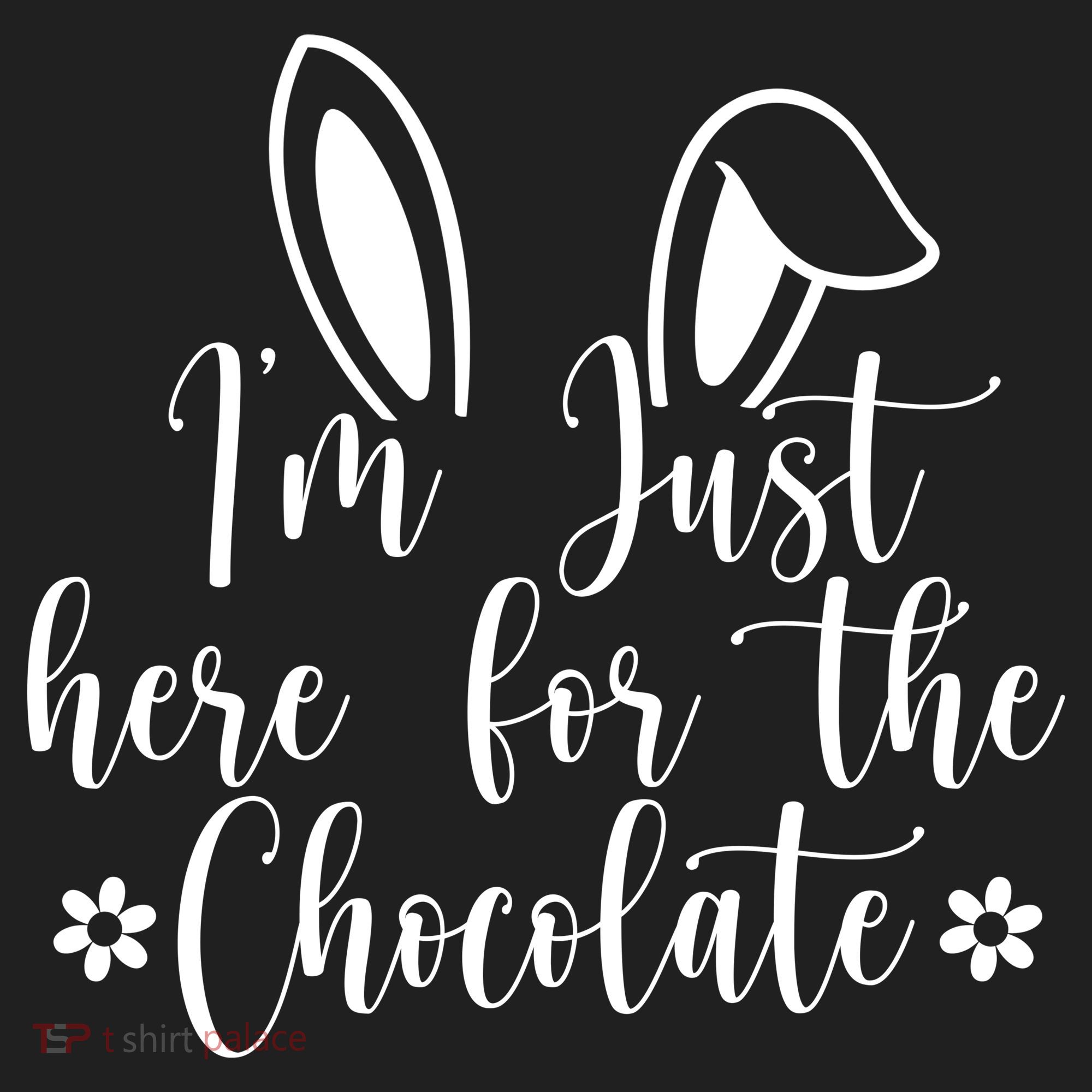 I'm Just Here For Chocolate Easter Bunny Golf Towel