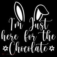 I'm Just Here For Chocolate Easter Bunny Women's Long Sleeve Shirt thumb 2