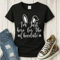 I'm Just Here For Chocolate Easter Bunny Women's T-Shirt thumb 3
