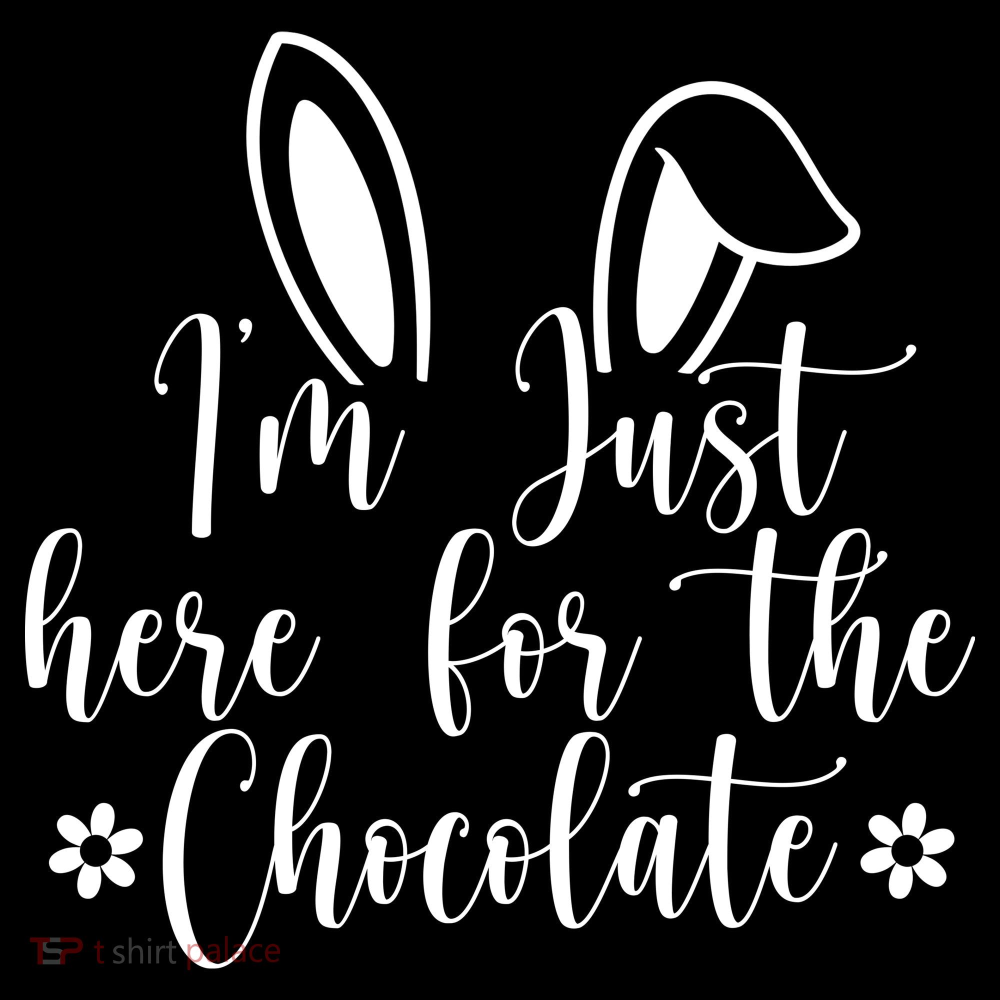 I'm Just Here For Chocolate Easter Bunny Kids Long Sleeve Shirt