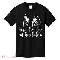 I'm Just Here For Chocolate Easter Bunny Kids T-Shirt thumb 0