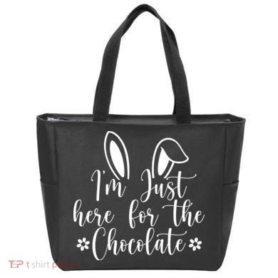 I'm Just Here For Chocolate Easter Bunny Tote Bag