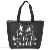 I'm Just Here For Chocolate Easter Bunny Tote Bag thumb 0