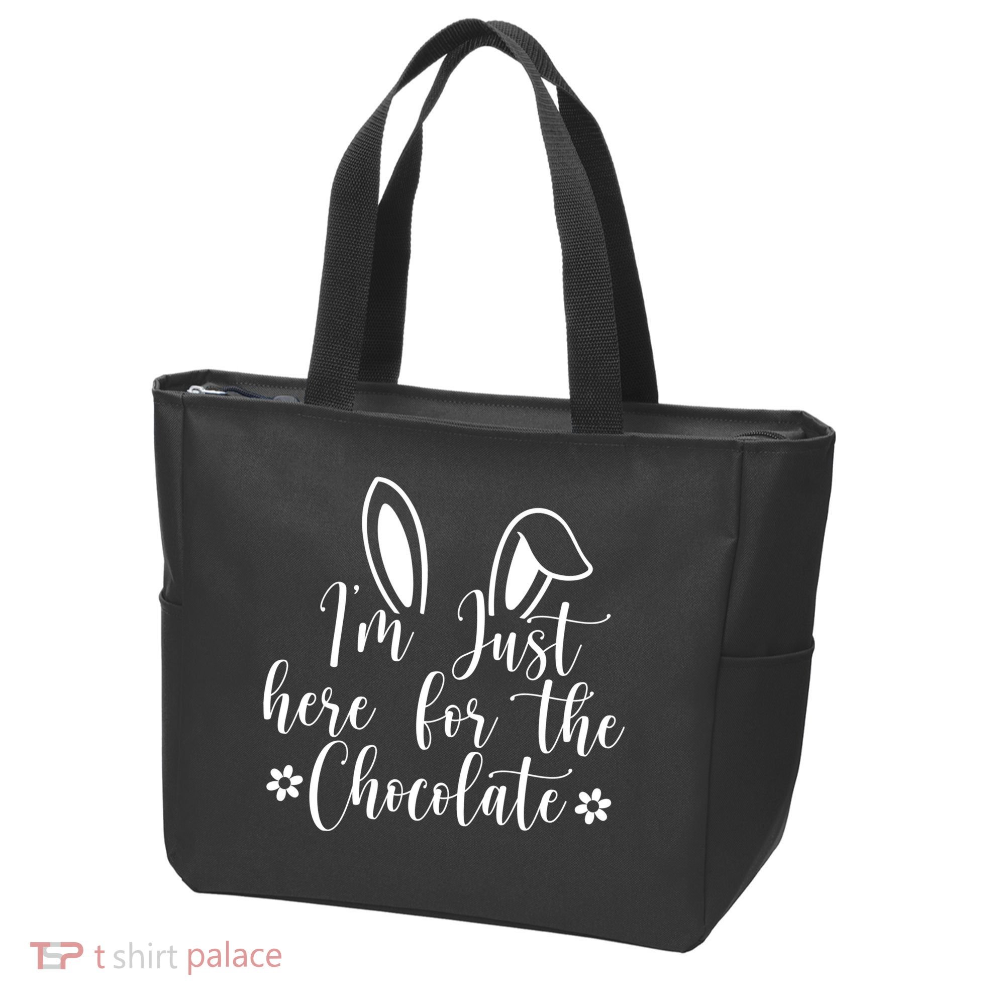 I'm Just Here For Chocolate Easter Bunny Tote Bag