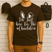 I'm Just Here For Chocolate Easter Bunny T-Shirt thumb 6