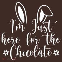 I'm Just Here For Chocolate Easter Bunny Mousepad thumb 1