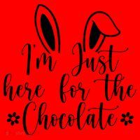 I'm Just Here For Chocolate Easter Bunny Santa Hat thumb 1