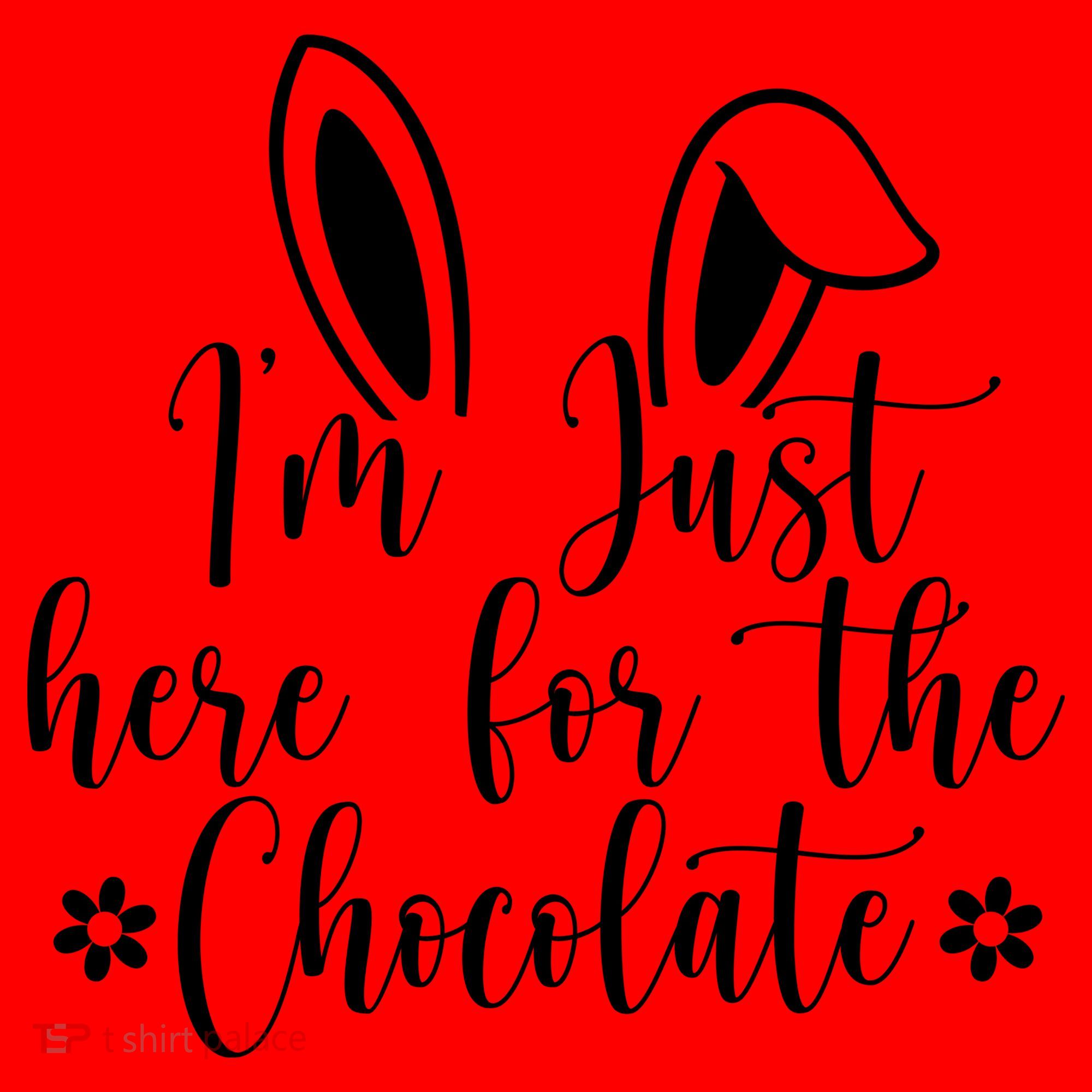 I'm Just Here For Chocolate Easter Bunny Santa Hat