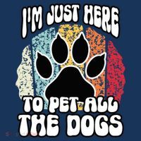 I'm Just Here To Pet All The Dogs Funny Dog Lover Cute Cool Women's Tank Top thumb 5