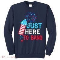 I'm Just Here To Bang Funny 4th July American Flag Sweatshirt thumb 0