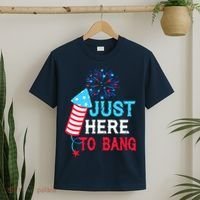 I'm Just Here To Bang Funny 4th July American Flag T-Shirt thumb 2