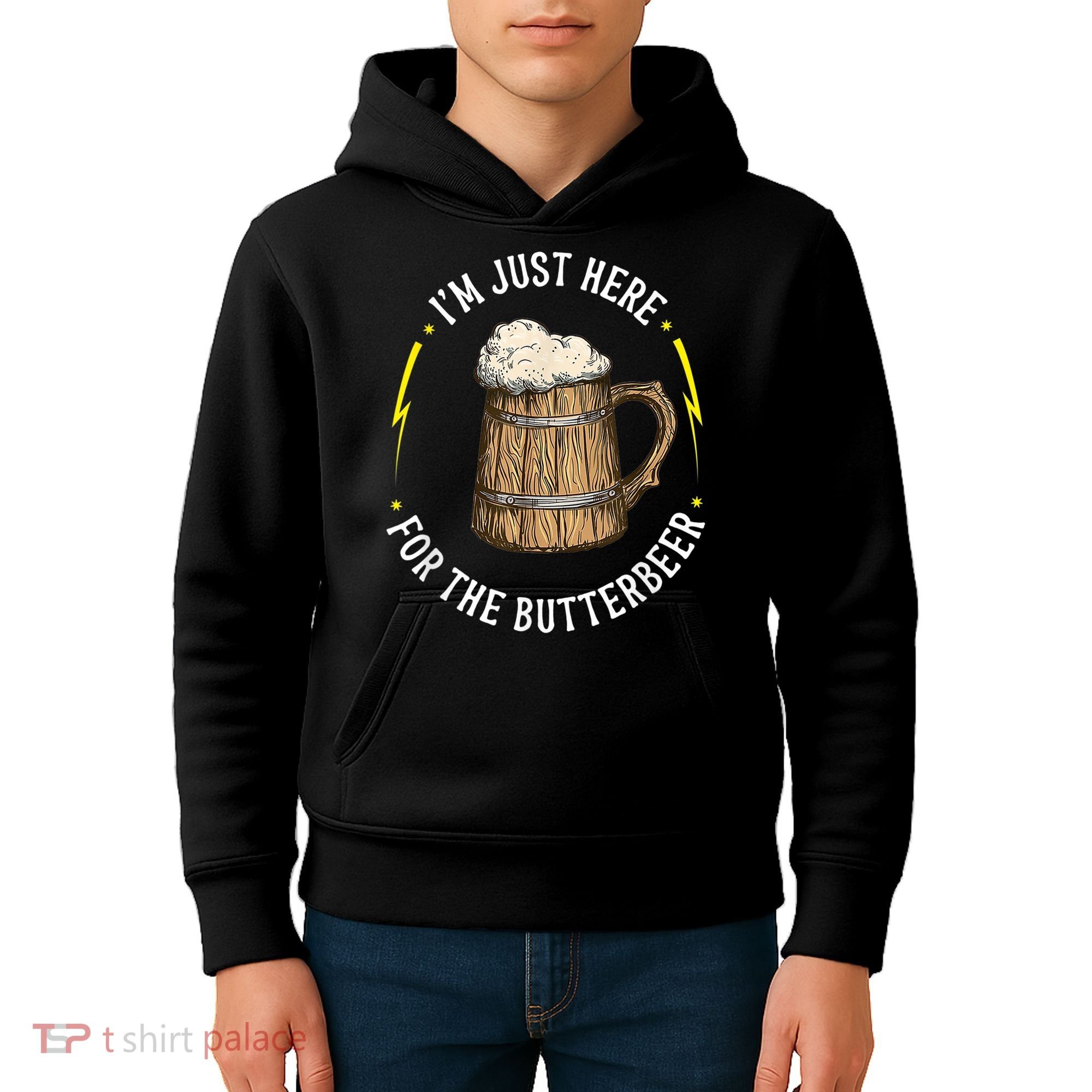 Im Just Here For The Butter Beer Butter Scotch Beer Kids Hoodie