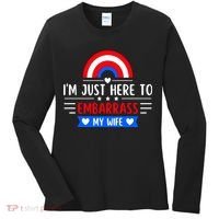 I'm Just Here To Embarrass My Wife Women's Long Sleeve Shirt thumb 0