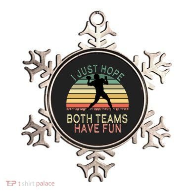 I Just Hope Both Teams Have Fun Football Retro Design Ornament