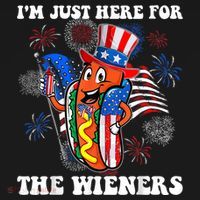Im Just Here For The Wieners 4Th Of July Hot Dog Women's Tank Top thumb 5