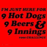 I'm Just Here For 9 Hot Dogs 9 Beers And 9 Inning #999 Challenge Baseball Fan Santa Hat thumb 1