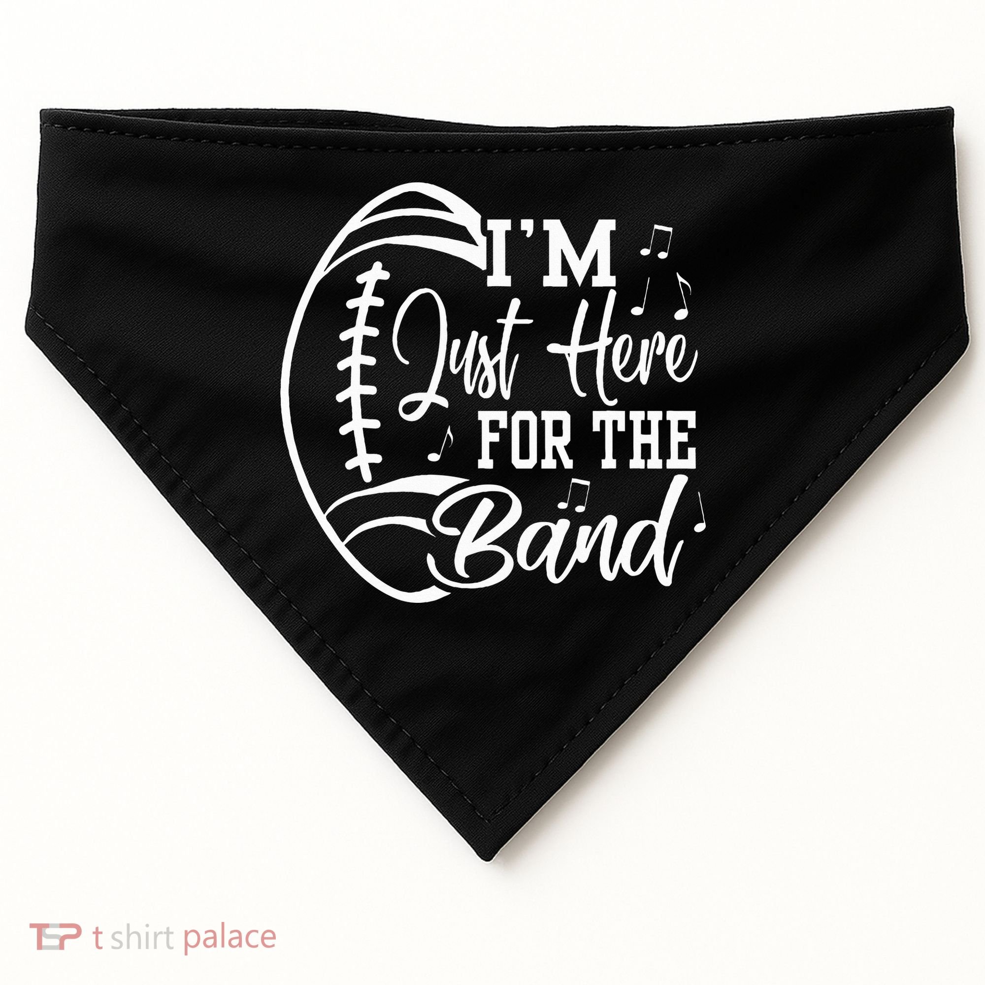 Im Just Here For The B.A.N.D Marching Halftime Show Football USA-Made Doggie Bandana
