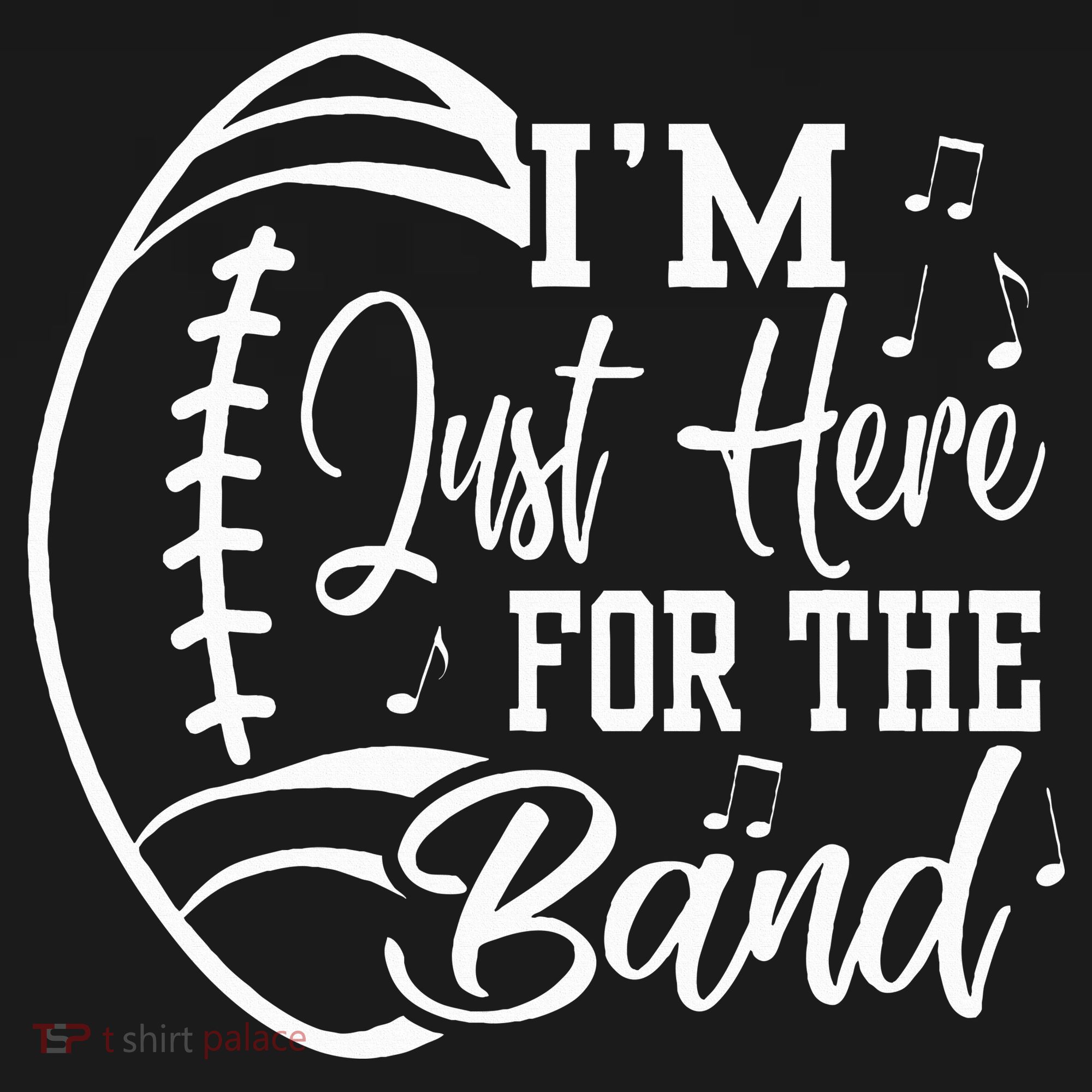 Im Just Here For The B.A.N.D Marching Halftime Show Football Women's Hoodie
