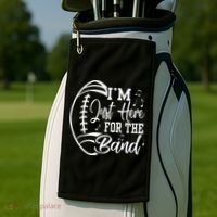 Im Just Here For The B.A.N.D Marching Halftime Show Football Golf Towel thumb 2