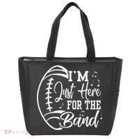 Im Just Here For The B.A.N.D Marching Halftime Show Football Tote Bag thumb 0