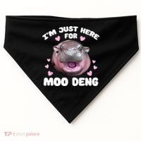 IM Just Here For The Moo Deng USA-Made Doggie Bandana thumb 0