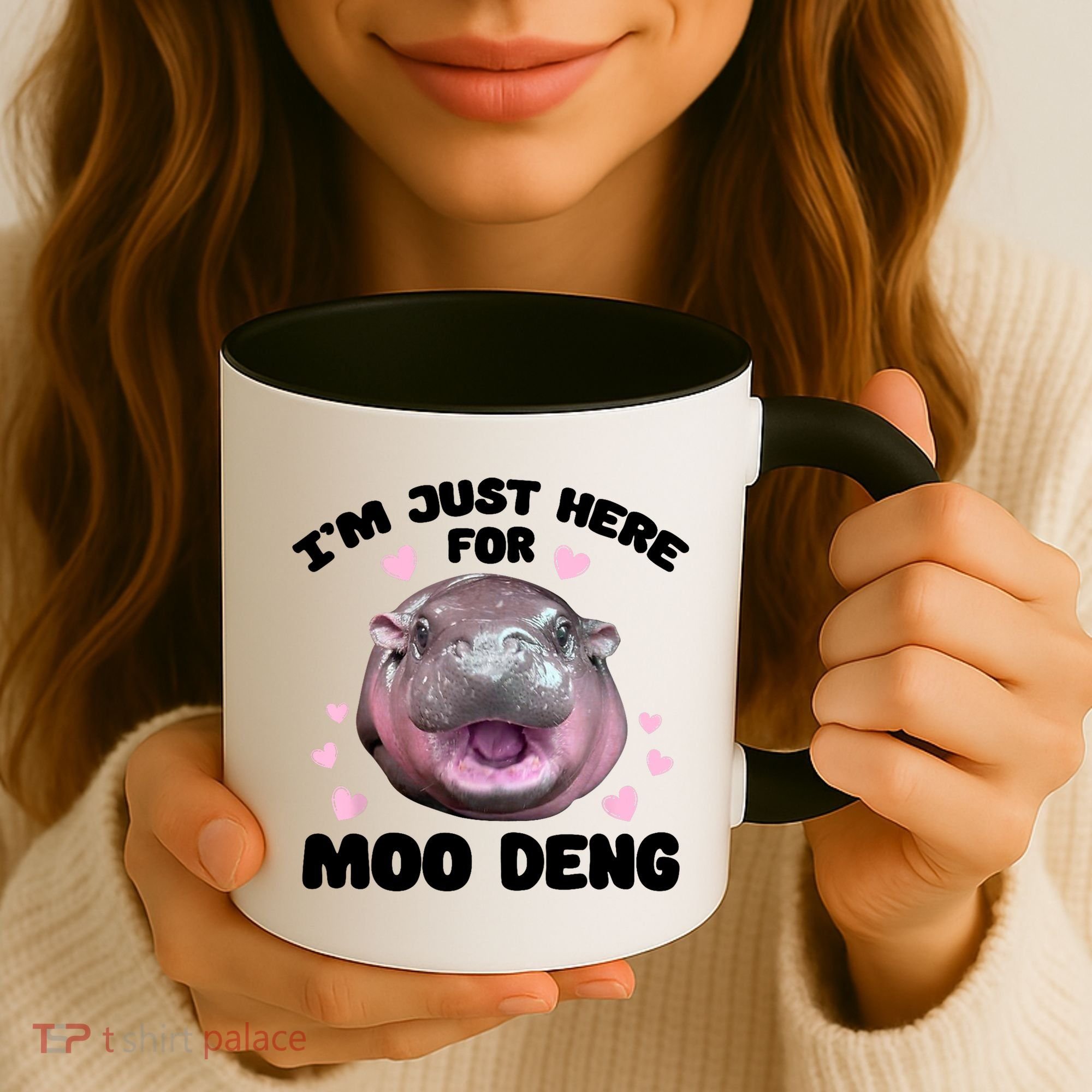 IM Just Here For The Moo Deng Coffee Mug