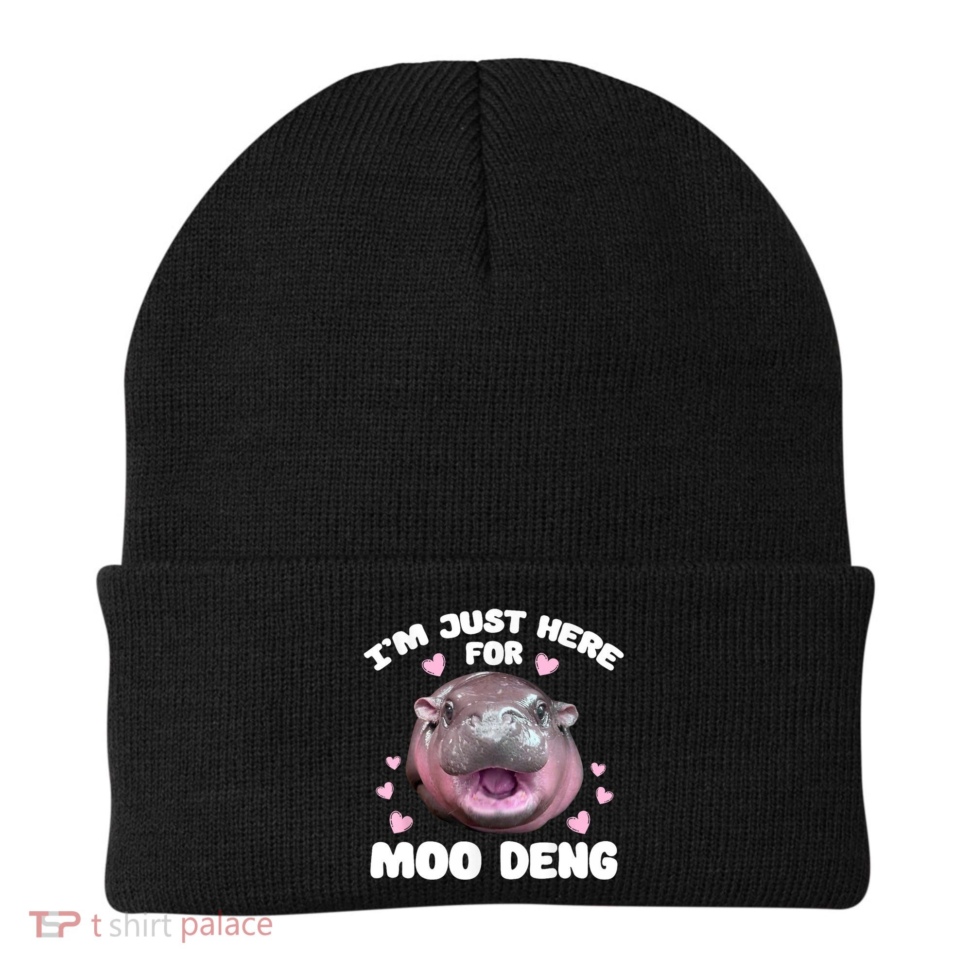 IM Just Here For The Moo Deng Beanie