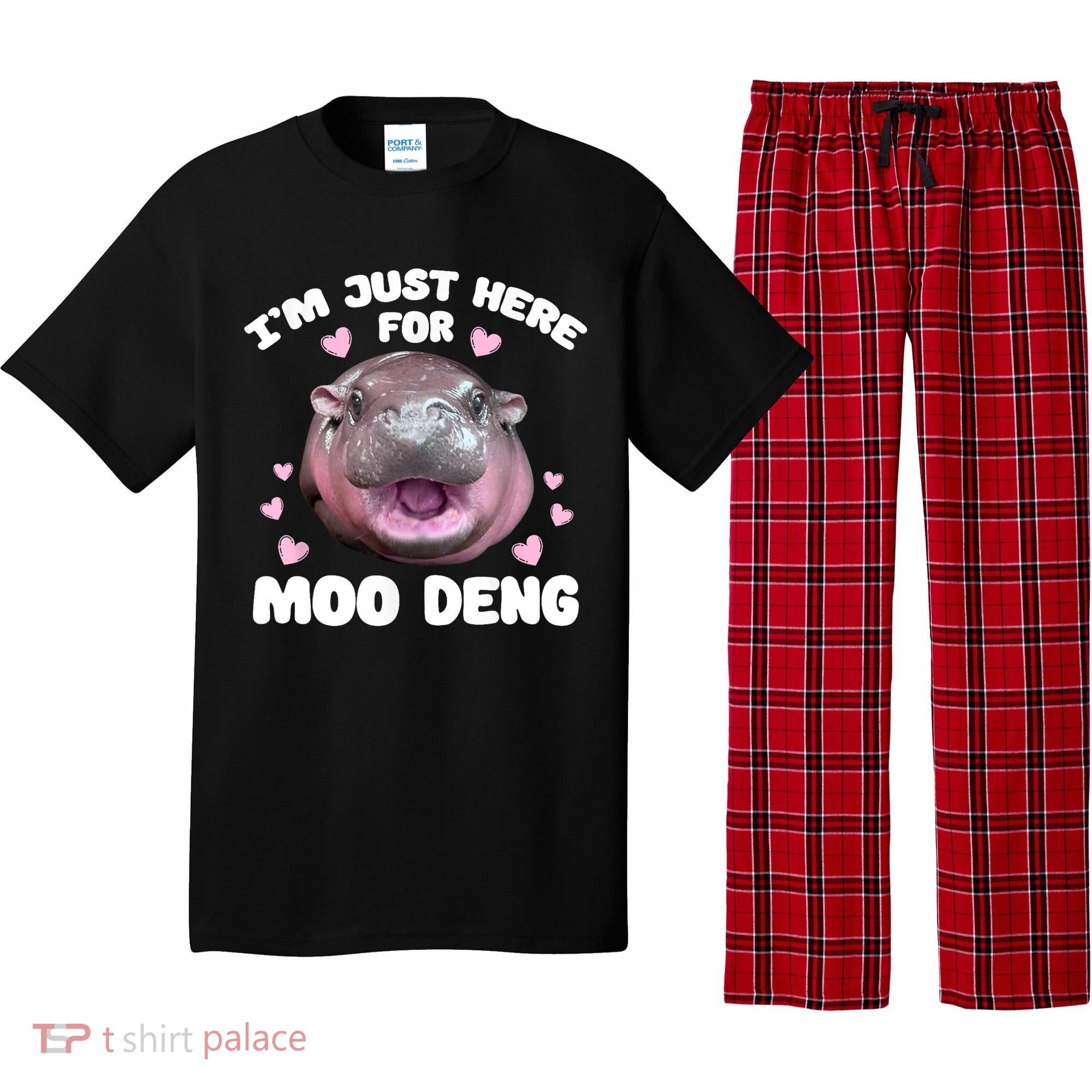 IM Just Here For The Moo Deng Pajama Set