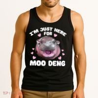 IM Just Here For The Moo Deng Tank Top thumb 3