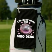 IM Just Here For The Moo Deng Golf Towel thumb 2
