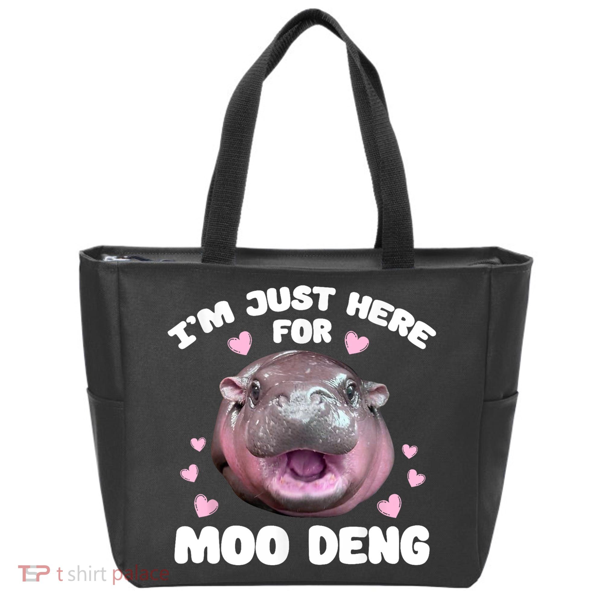 IM Just Here For The Moo Deng Tote Bag