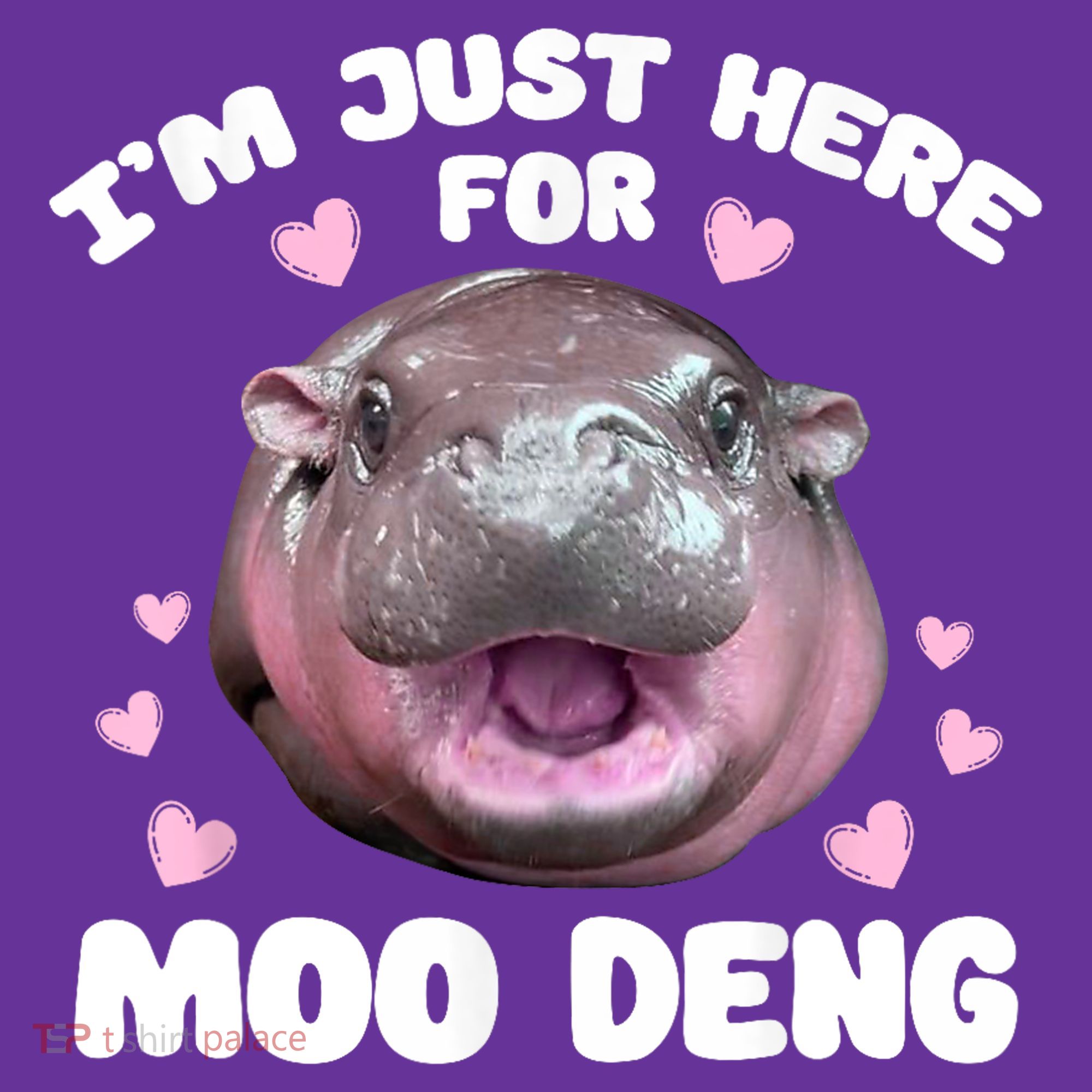 IM Just Here For The Moo Deng Toddler Hoodie
