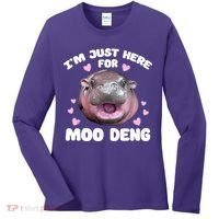 IM Just Here For The Moo Deng Women's Long Sleeve Shirt thumb 0