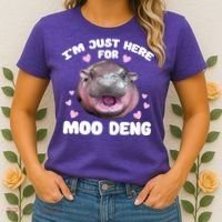 IM Just Here For The Moo Deng Women's T-Shirt thumb 2