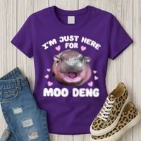 IM Just Here For The Moo Deng Women's T-Shirt thumb 3
