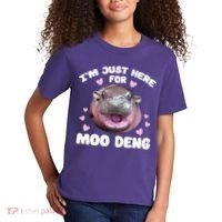 IM Just Here For The Moo Deng Kids T-Shirt thumb 2