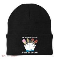I'm Just Here For The Free Ice Cream Funny Cruise Beanie thumb 0