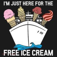 I'm Just Here For The Free Ice Cream Funny Cruise Women's Tank Top thumb 5