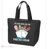 I'm Just Here For The Free Ice Cream Funny Cruise Tote Bag thumb 3