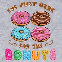 Im Just Here For The Donuts Candy Lover Women's Sweatshirt thumb 2