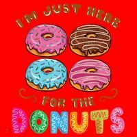 Im Just Here For The Donuts Candy Lover Santa Hat thumb 1