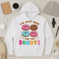 Im Just Here For The Donuts Candy Lover Hoodie thumb 3
